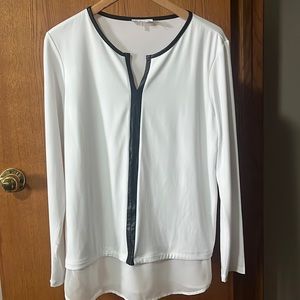 Calvin Klein Long Sleeve White Blouse